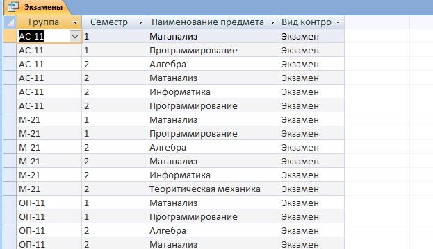 Скачать базу данных (БД) «Деканат Ведомости» MS Access